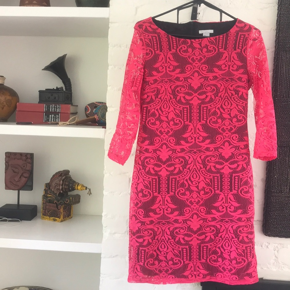 Red lace dress